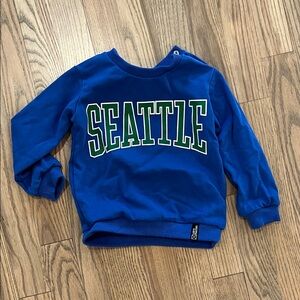 Blue Kids Shirt with Seattle Print